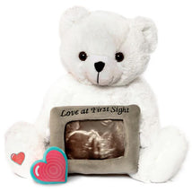 My Baby's Heartbeat White Love Bear Image 1