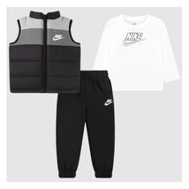 Nike - Solid Vest Set, Pant & Tshirt Long Sleeve Black Image 1