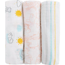 Nojo - Pooh 3 Pk Printed Muslin Swaddles Image 1