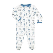 Noomie - Baby Boy Zipper Footie Surfing Sharks Image 1