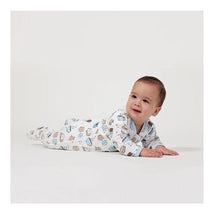 Noomie - Smores Blue Zipper Footie Image 1