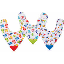 Nuby 1Pk Bandana Bib with Teether, Colors May Vary Image 1