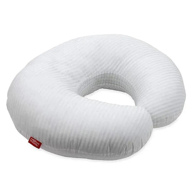 Nuby Dr Talbots White Nursing Pillow with a textured design, U-shape for nursing support and comfort.