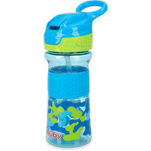 Nuby Flip-It Reflex Travel Cup 12 oz - Aqua Camo Image 1