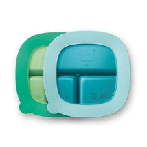Nuk - Suction Plates and Lid, Assorted Colors, 2 Pack, 6+ Months, Blue and Green Image 2
