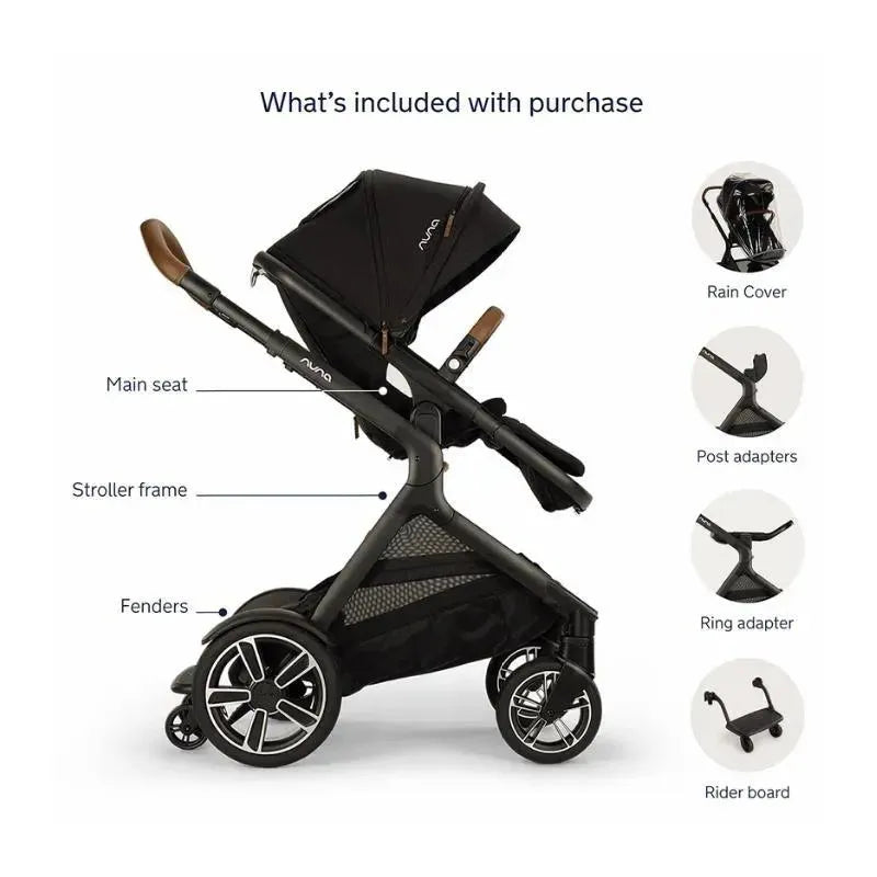 Nuna - DEMI Next Stroller with Rider Board, Caviar Image 2