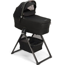 NUNA MIXX SERIES BASSINET & STAND, CAVIAR/CHOCOLATE