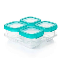 OXO Tot Baby Blocks Freezer Storage Containers 6 oz - Teal Image 1