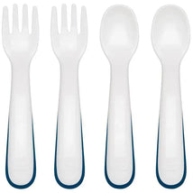 Oxo - 4Pk Tot Plastic Fork & Spoon Multipack, Navy Image 1