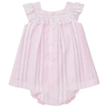 Paz Rodriguez - 2Pk Baby Set Dress With Diaper Cover, Chalk Pink/White Image 2