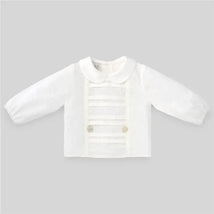 Paz Rodriguez - Baby Boy Woven Newborn Blouse Dulzura, Cream Image 1