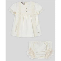 Paz Rodriguez - Baby Girl Dress & Bloomer Set, Cream Image 1