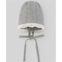 Paz Rodriguez - Baby Knit Newborn Bonnet, Grey Pearl Image 1