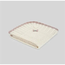 Paz Rodriguez - Baby Knit Newborn Shawl Pio Pio, Cream/Misty Pink Image 1