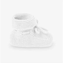 Paz Rodriguez - Baby Neutral Knit Booties Esencial, White Image 2