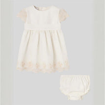 Paz Rodriguez Baby Set Dress + Bloomer Ceremonia, Cream Image 1