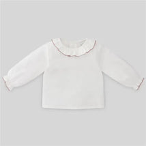 Paz Rodriguez - Baby Unisex Woven Blouse Esencial, White/Chalk Pink Image 1