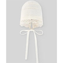 Paz Rodriguez - Knit Newborn Bonnet Paz, Cream/Beige Image 1