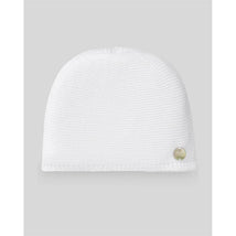 Paz Rodriguez Knit Newborn Hat Esencial White Image 1