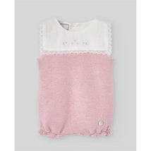 Paz Rodriguez Knit Newborn Romper Alegra, Chalk Pink Image 1
