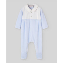 Paz Rodriguez Take Me Home Knit Newborn Romper Ternura Oi, Chalk Blue Image 1