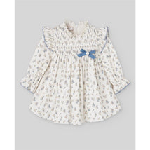 Paz Rodriguez Woven Newborn Dress Ponte, Sapphire Blue Image 1