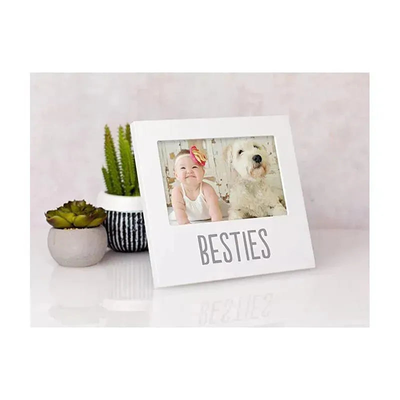 Pearhead - Baby and Friend Besties Frame, White 4x6 Image 3
