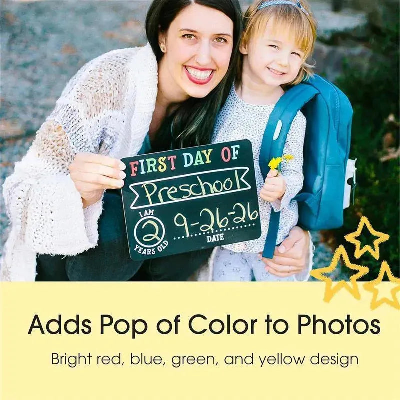 Pearhead Baby - First and Last Day Chalkboard Signs, Reusable And Erasable Chalkboard Image 6