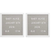 Pearhead - Felt 10X10 Letterboard Set, Gray Image 1