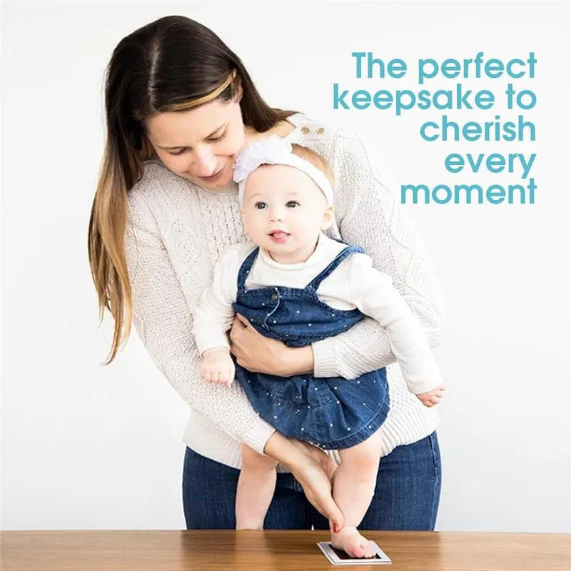 Pearhead - Gingham Baby Memory Book And Clean-Touch Ink Pad, Gray Image 8