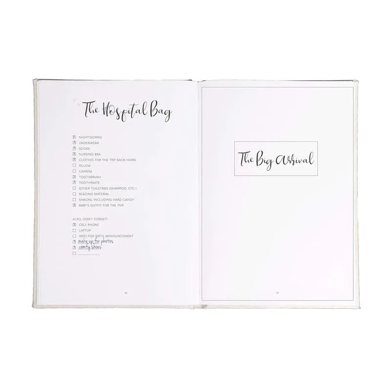 Pearhead - My Little Bump Linen Pregnancy Journal, Ivory Image 3