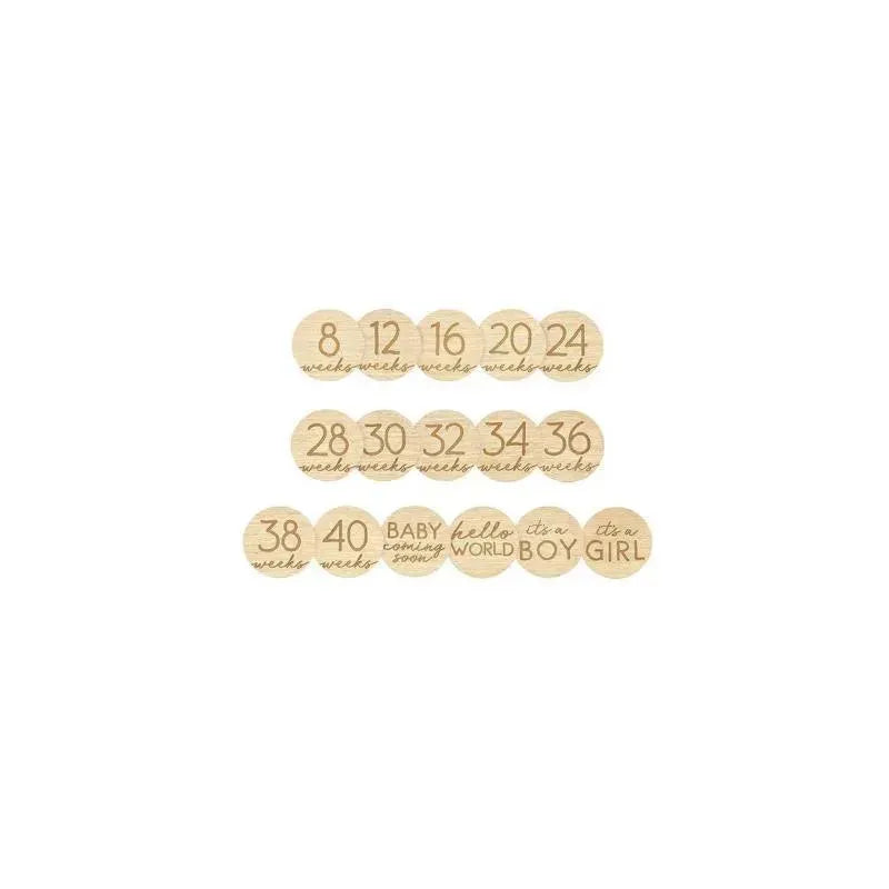 Pearhead - Pregnancy Journey Wooden Weekly Milestone Markers Image 1