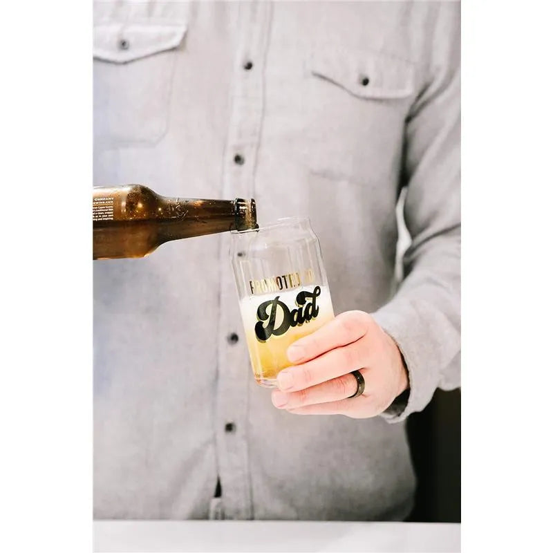 Pearhead - Promoted To Dad Beer Glass, Father's Day Gift Image 4
