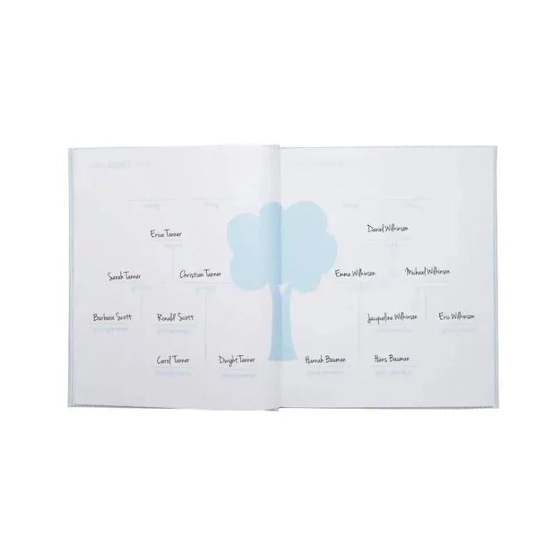 Pearhead - Seersucker Baby Book And Clean Touch Ink Pad, Blue Image 3