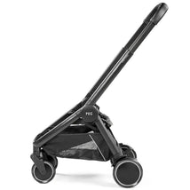 Black Peg-Perego City Loop chassis with wheels and a storage basket, designed for use with a compatible infant car seat.