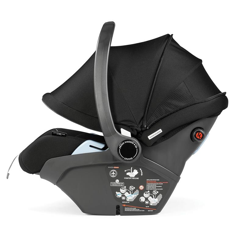 Peg Perego - Primo Viaggio 4-35 Lounge on wheels Infant Car Seat, True Black Image 8