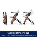 Peg-Perego - Siesta Grow with Baby Folding High Chair & Recliner, Astral (Beige) Image 3