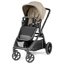 Peg Perego Ypsi – Compact Single to Double Stroller, Vanilla Blend (Black/Cream) Image 1