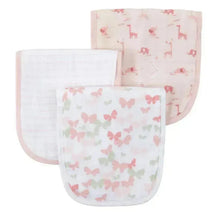 Piccolo Bambino - 3Pk Muslin Burp Cloth In Gift Box Pink Image 2