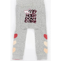 Piero Liventi Grey No Hair Don't Care Baby Girl Leggings Image 1