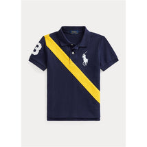 Polo Ralph Lauren Baby - Big Pony Cotton Mesh Polo Shirt, Newport Navy Multi Image 1