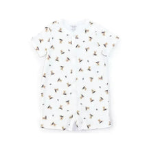 Polo Ralph Lauren Baby - Short-Sleeve Polo Bear Shortall, White/Blue Image 1