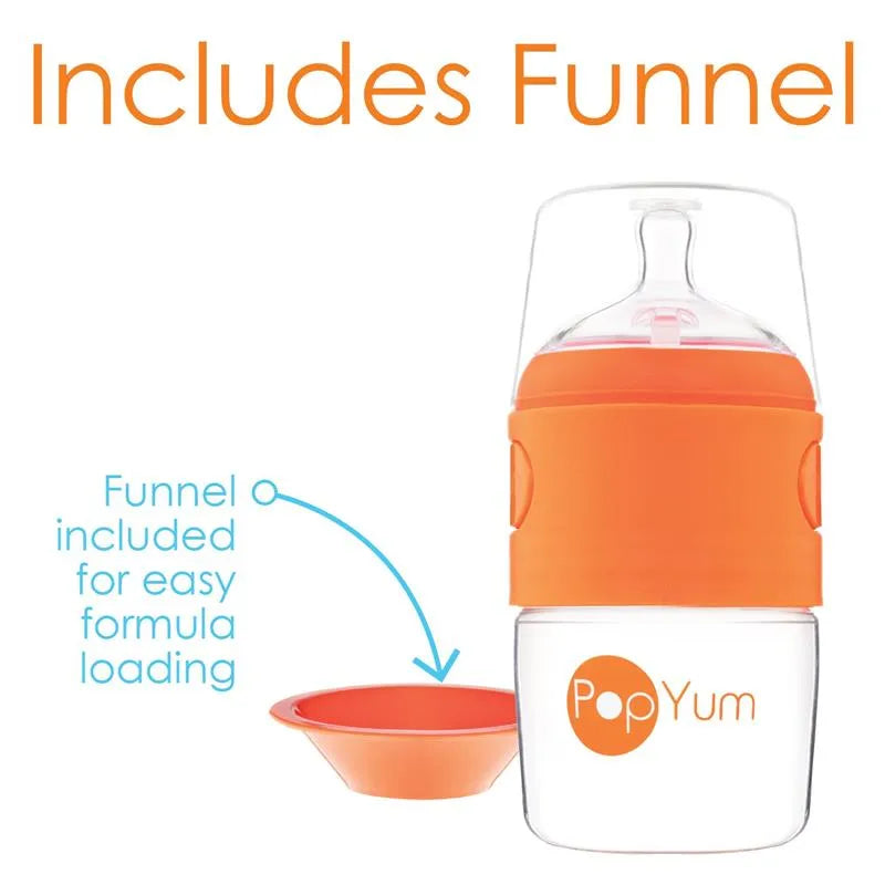 Pop Yum - Baby Bottle Starter Set 4 Pack, Orange Image 4