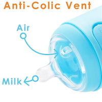 Popyum - 2Pk Anti-Colic Formula Making Baby Bottle 5 Oz, Sky Blue Image 5