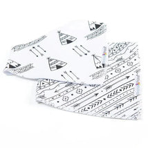 Primo Passi - 2Pk White/Black Arrows Bandana Bib Image 2