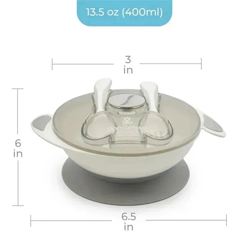Primo Passi - Baby Suction Bowl Feeding Set, Grey Image 4