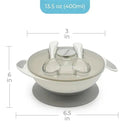 Primo Passi - Baby Suction Bowl Feeding Set, Grey Image 4