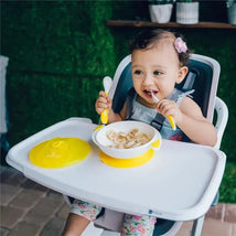 Primo Passi Baby Suction Bowl with Utensils, Yellow Image 2