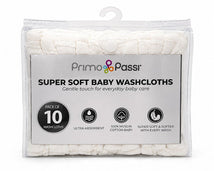 Primo Passi Baby Washcloths, White Image 1