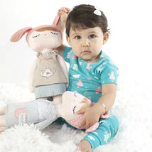 Primo Passi Metoo Angela 13 Plush Doll Sleeping Baby Girl - Retro Image 2